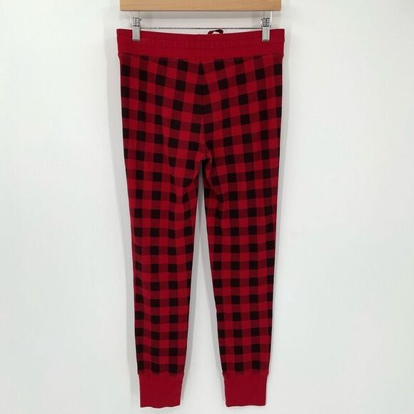 Eddie Bauer Waffle Knit Long Sleeve Jogger Pajama Set Women Small Red Black - Picture 7 of 8